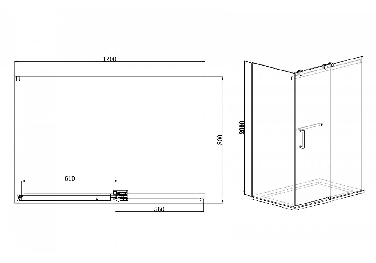 Приобрести душевое ограждение azario vancouver az-nkf1131r 120х100 см,алюминий, прозрачное