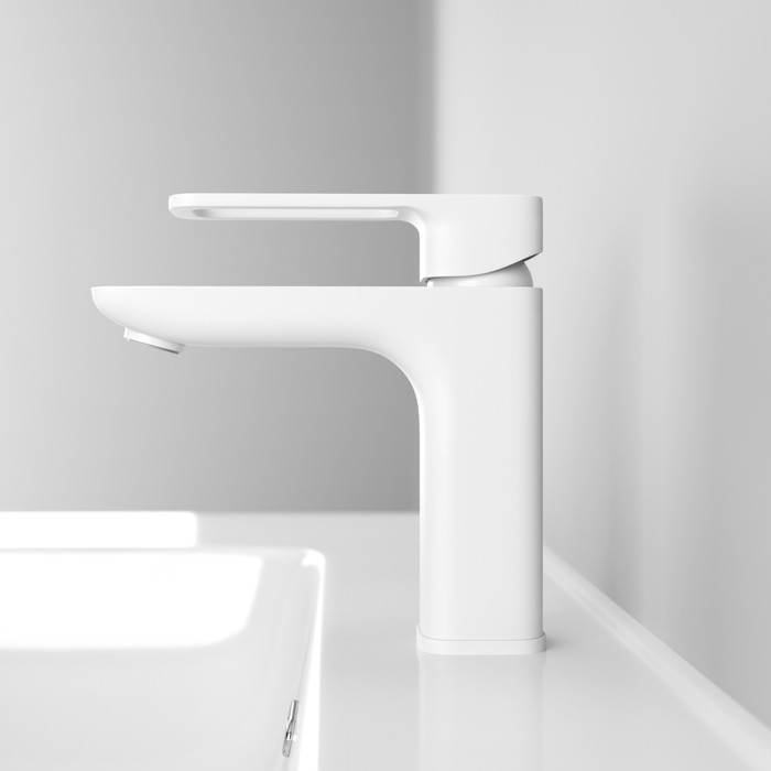 Приобрести iddis смеситель для раковины slide 159мм, белый sliwt00i01