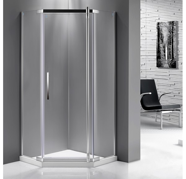 Приобрести ограждение душевое mirsant smart pentagon 90х90 см хром/прозрачное, без поддона