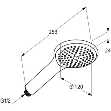 Приобрести kludi freshline душевая лейка 1s dn 15