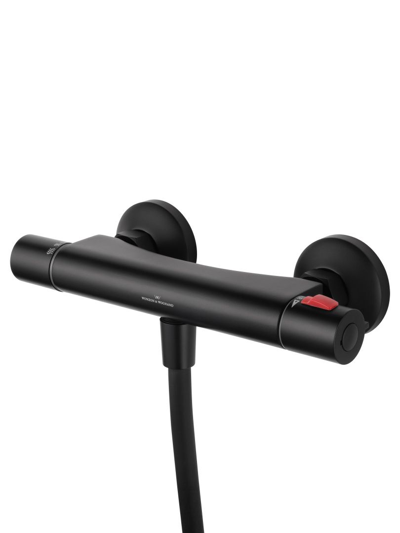 Приобрести смеситель для душа с термостатом wonzon & woghand inn 5, черный матовый (ww-b2005-a-mb)