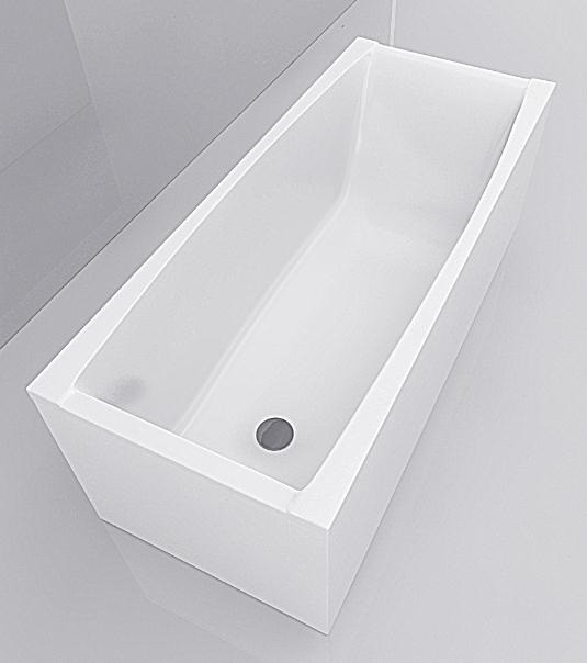 Приобрести акриловая ванна, прямоугольная санторини 150х70 см, белая