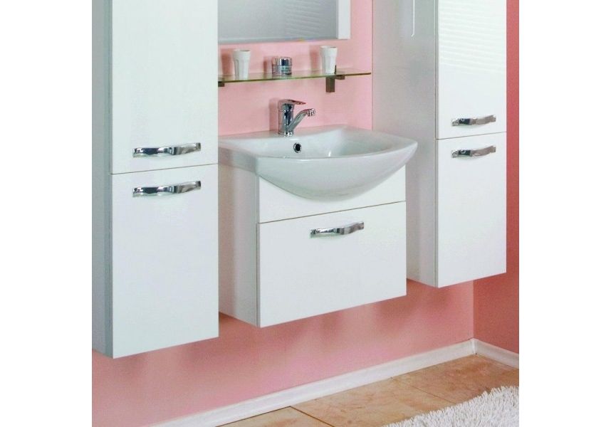 Приобрести тумба подвесная с раковиной акватон ария 65 см 1a134001aa010, 1wh207782, белый