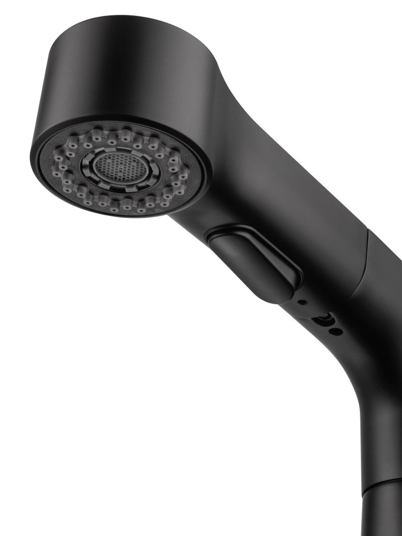 Приобрести смеситель для раковины с выдвижным изливом wonzon & woghand, черный матовый (ww-121b108-mb)