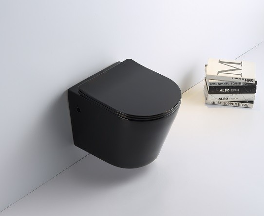 Приобрести унитаз подвесной безободковый с сиденьем ceramalux rimless b2330b