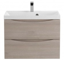 Тумба подвесная с раковиной BelBagno MARINO-650-2C-SO-RG-P 65 см, Rovere Grigio