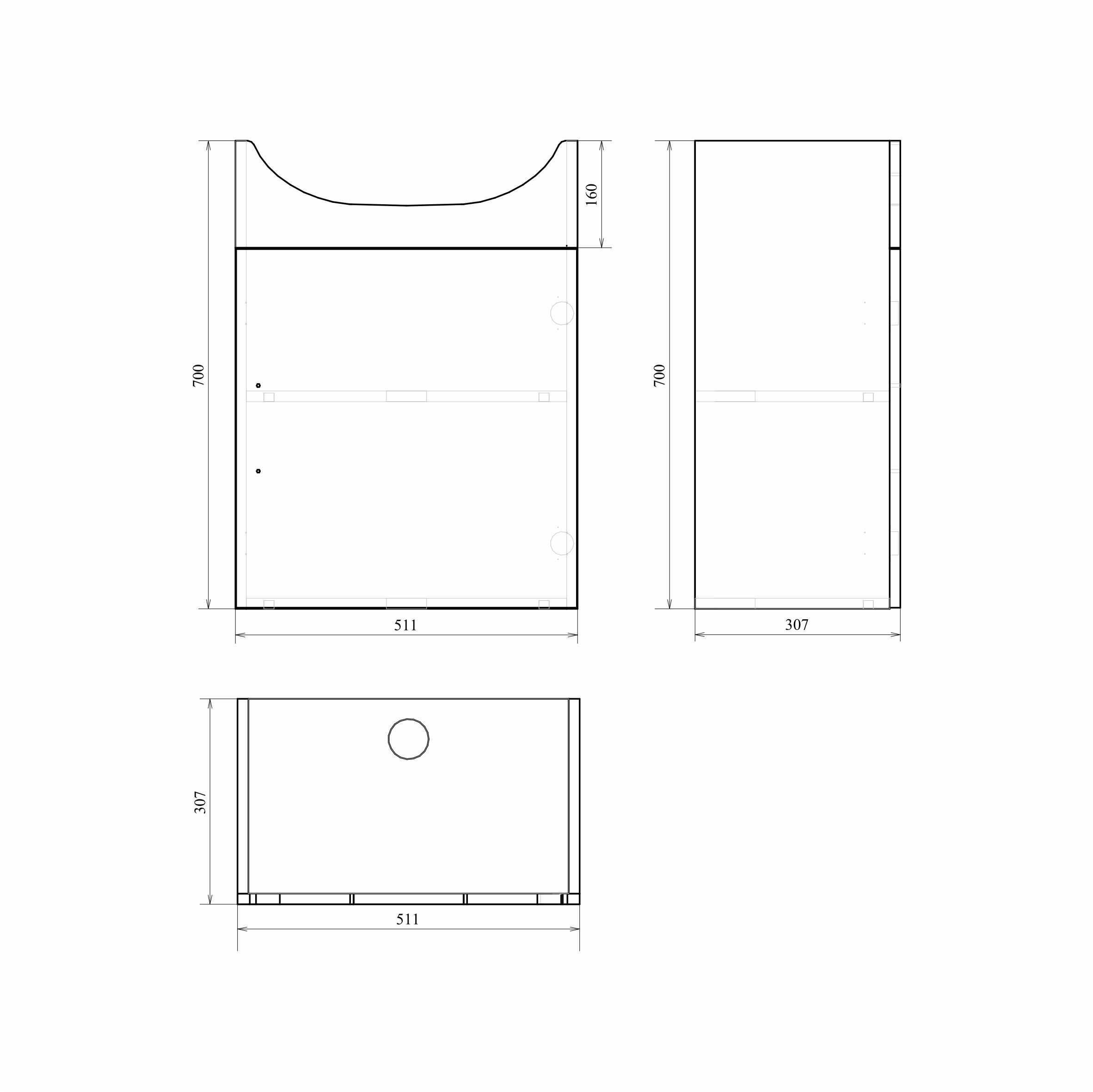 Приобрести mirsant тумба напольная nova grace 55 см с раковиной балтика-55, белый дуб ут000094608
