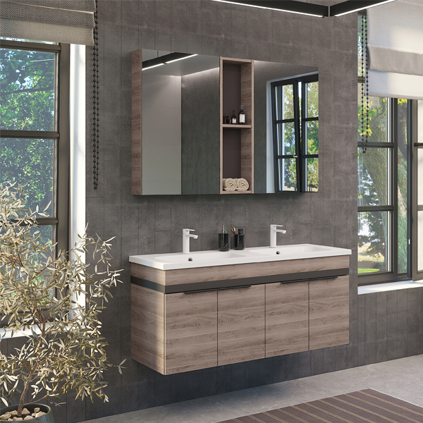 Приобрести сomforty зеркало-шкаф "дуэт-75" дуб натуральный