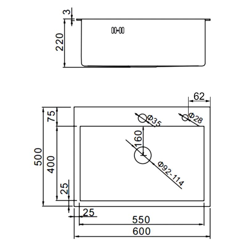 Приобрести gerhans кухонная мойка 60х50 см, графит