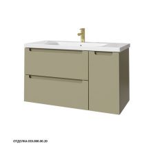 Caprigo Тумба с раковиной TERMIN-Smalty 100 см, правая, зеленая, эмаль