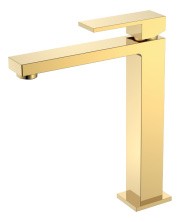 Boheme Смеситель для раковины Qubic Shinny Gold,высокий 472-G