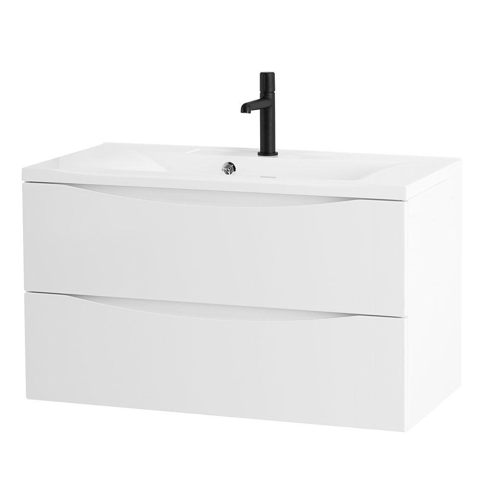 Приобрести belbagno тумба с раковиной marino 110 см, подвесная bianco opaco, белая раковина