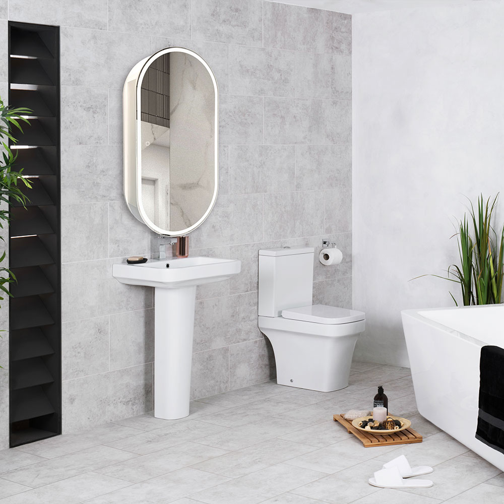 Приобрести зеркало-шкаф azario soho 50х100 см. с подсветкой, сенсорный вкл. диммер, белый led-00002515