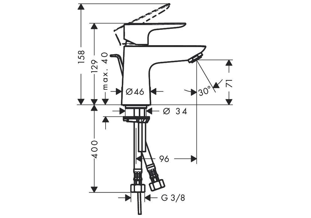Приобрести 71700000 talis e 80 смеситель для раковины
