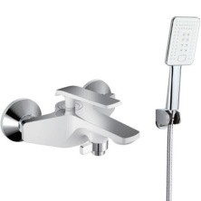 Смеситель для ванны ViEiR Chiaro с ручным душем, белый/хром V333531F