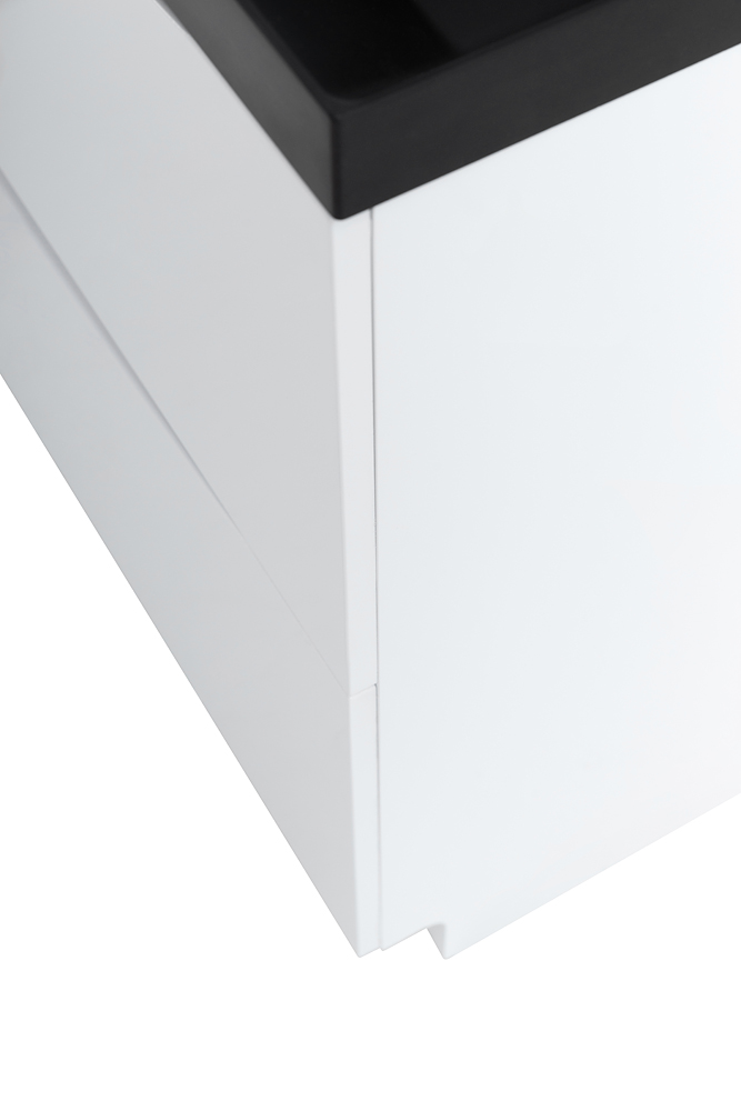 Приобрести belbagno тумба с раковиной marino 90 см, напольная bianco lucido, чёрная раковина