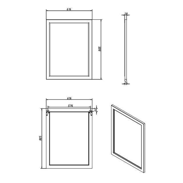 Приобрести caprigo зеркало albion promo 60 см, светло бежевое, эмаль