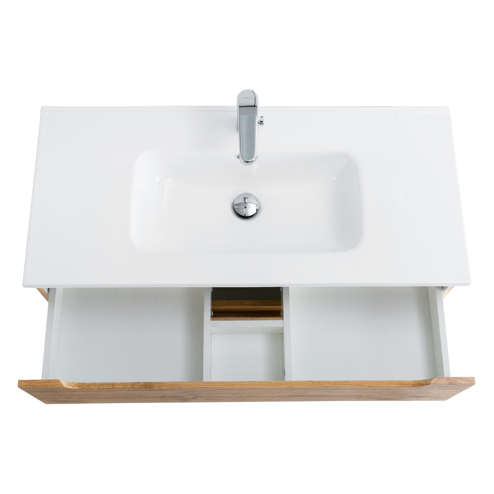 Приобрести belbagno тумба с раковиной etna-h60 100 см, подвесная b rovere nature, белая раковина