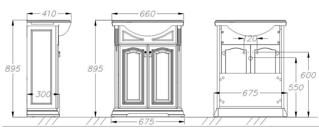 Приобрести opadiris тумба напольная с раковиной риспекто 65 см, слоновая кость