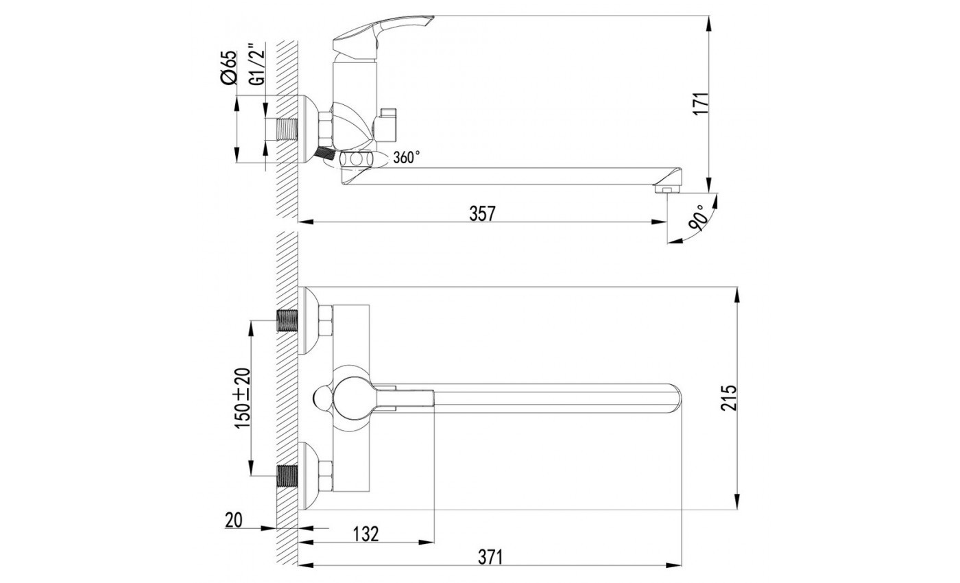 Приобрести lemark смеситель для ванны plus strike, хром lm1151c