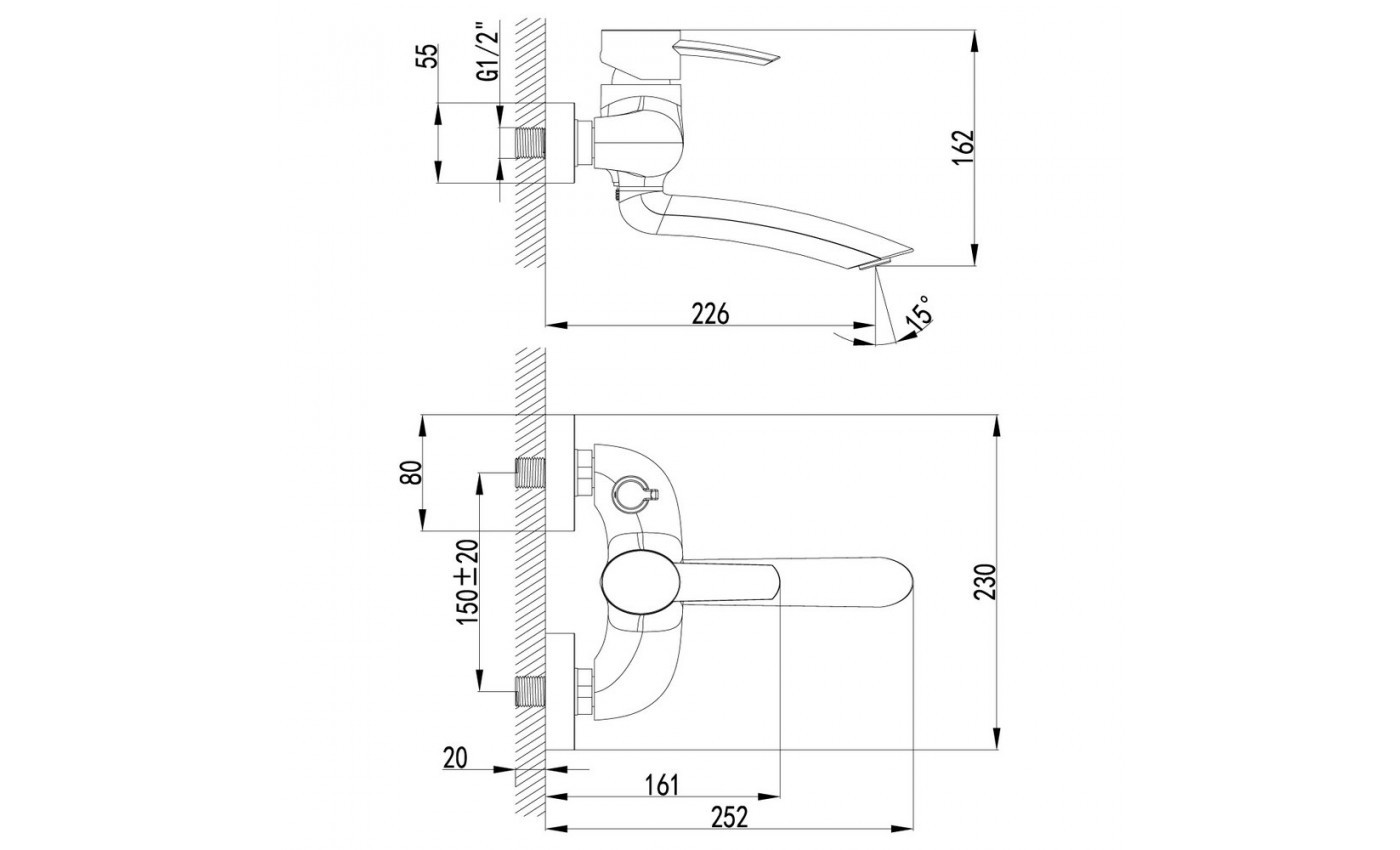 Приобрести lemark смеситель для ванны atlantiss, хром lm3214c
