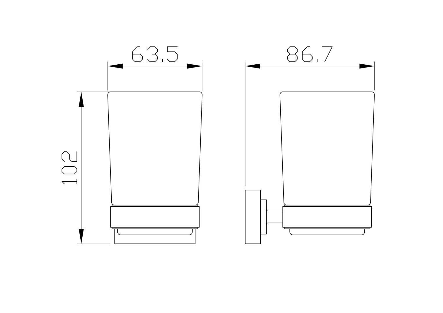 Приобрести стакан для зубных щеток с держателем wonzon & woghand flat, хром (ww-9721)