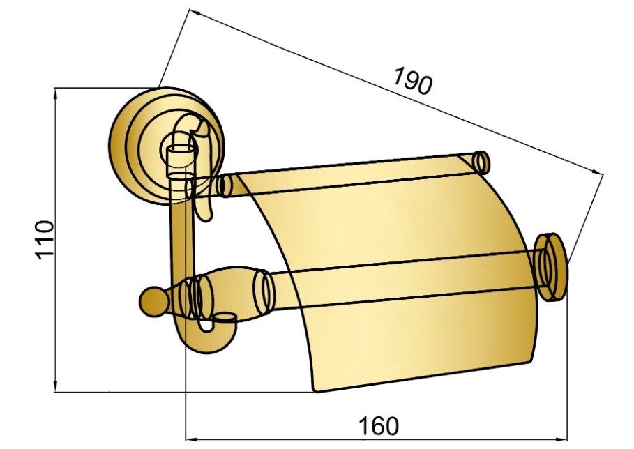 Приобрести boheme держатель туалетной бумаги medici, бронза 10601