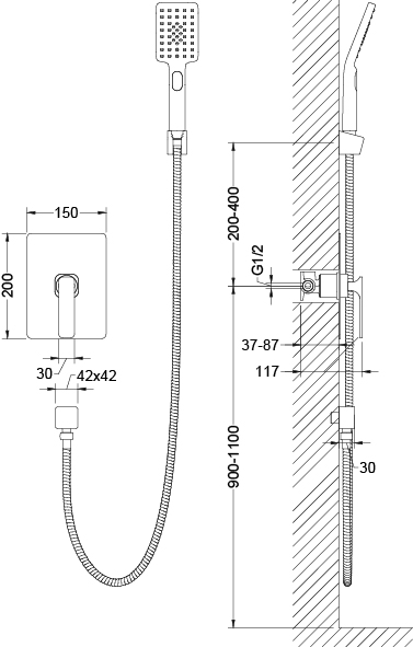 Приобрести смеситель встроенный для душевого угла timo torne 4369/00sm хром