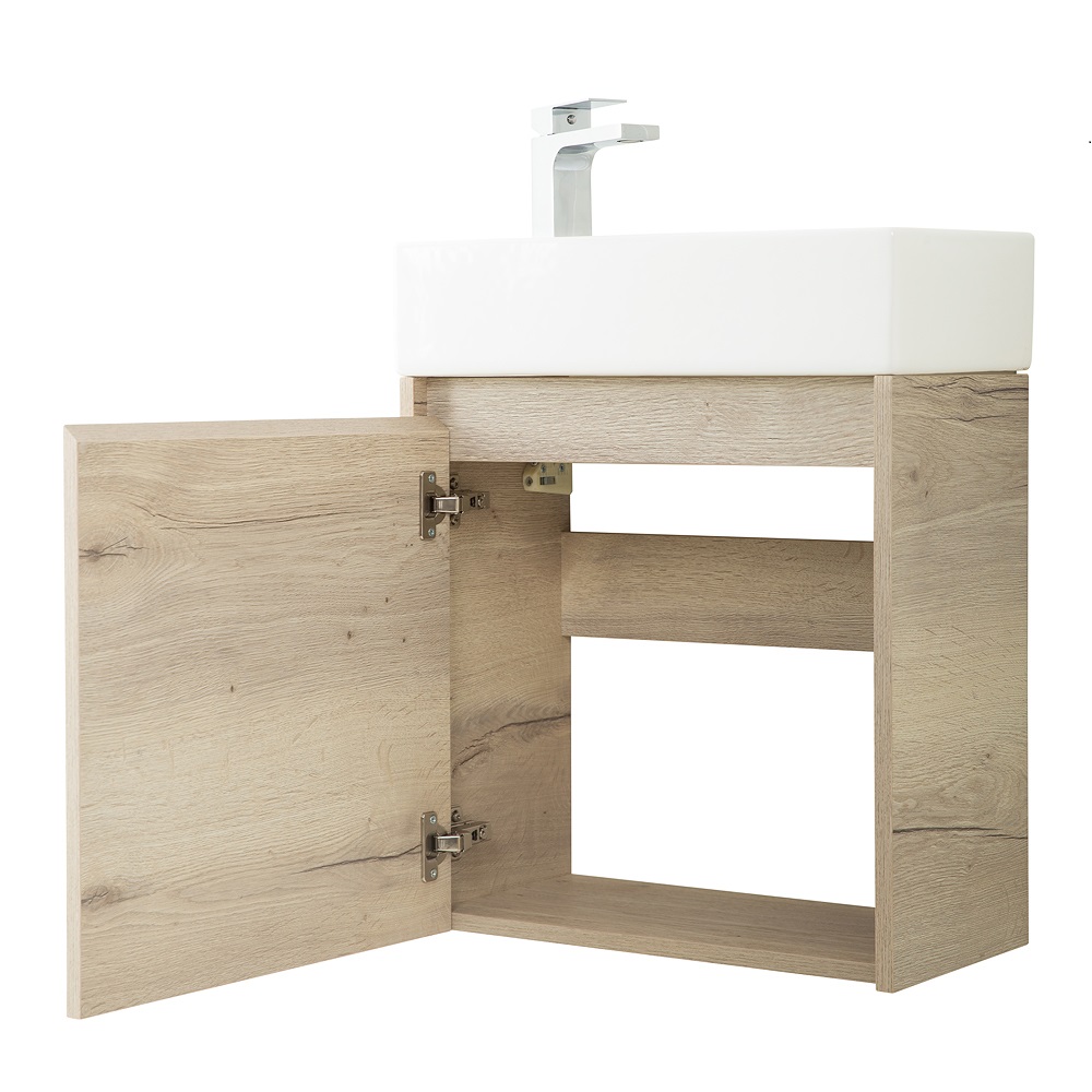 Приобрести belbagno тумба с раковиной kraft mini 50 см, подвесная rovere galifax bianco левосторонняя, белая раковина