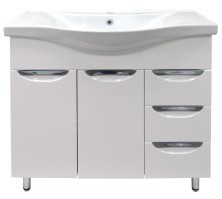 Loranto Тумба напольная с раковиной Стиль- 80/3 80х85 см, белая (CS00070447)
