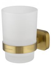 Стакан для зубных щеток с держателем WONZON & WOGHAND GRAFFITY, Брашированное золото (WW-9321-BG)