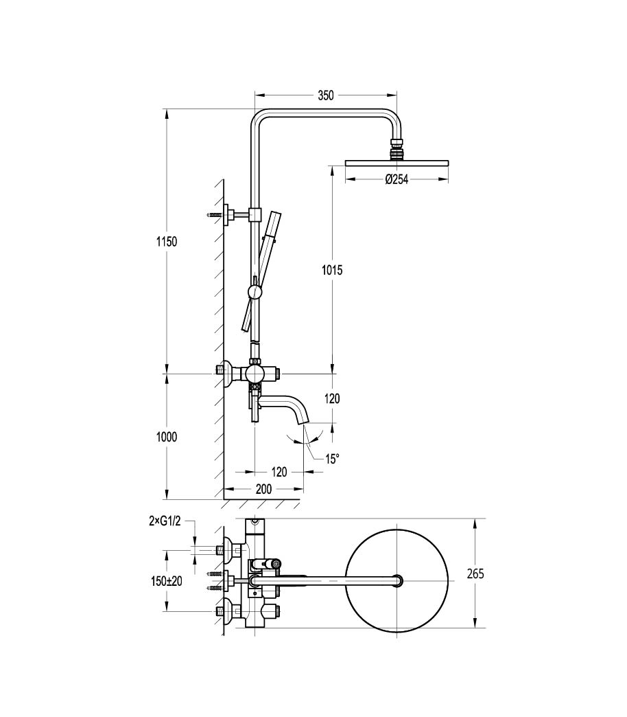 Приобрести cezares душевая стойка eco-cvd-nop
