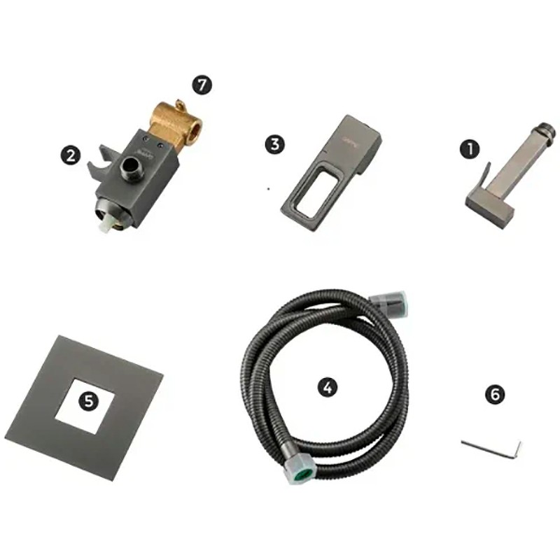 Приобрести gappo смеситель с гигиеническим душем g7217-9, оружейная сталь 41972