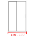 Душевая дверь 180 - 190 см