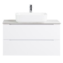 BelBagno Тумба со столешницей ETNA 100 см, подвесная с накладной раковиной Bianco Lucido