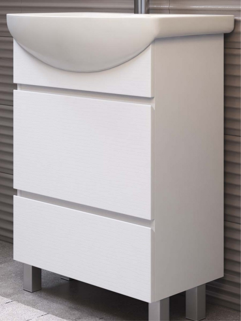 Приобрести vigo тумба с раковиной wing 60см, 2 ящика, напольная, белая tn.win.bal.60.2y белый