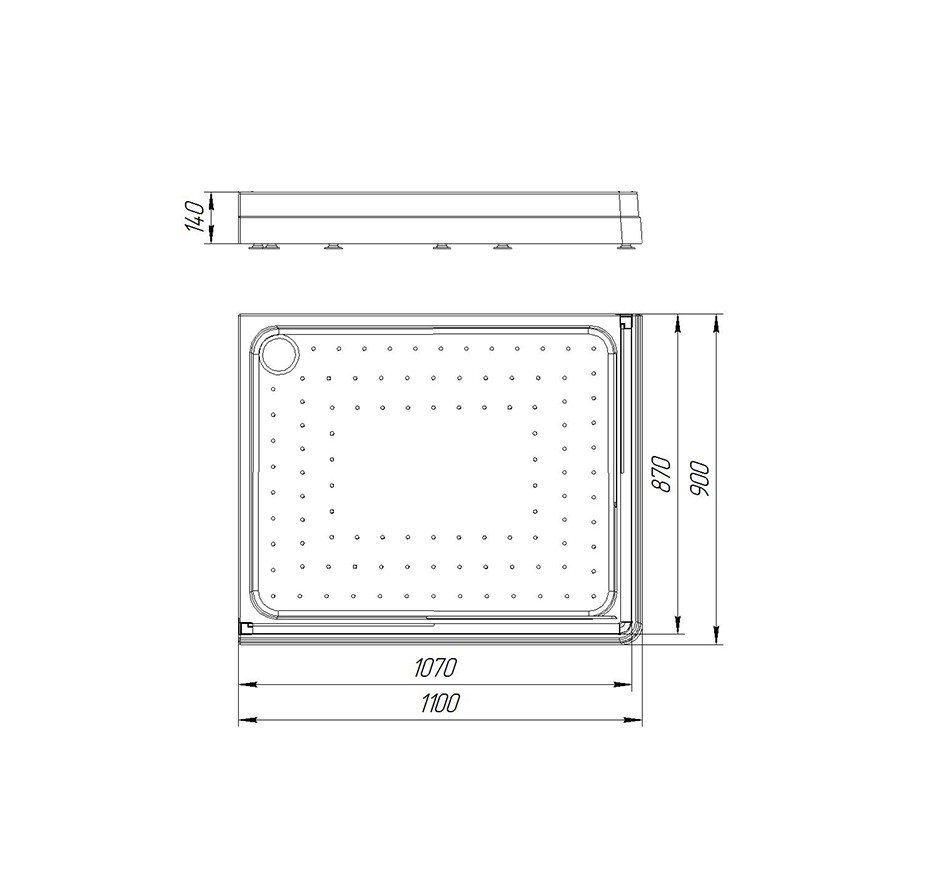 Приобрести радомир акриловый душевой поддон 90х110см, прямоугольный