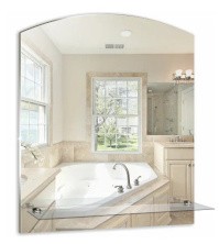 Loranto Зеркало Шанс-люкс 49х68 см, фацет, с полкой 00000000425