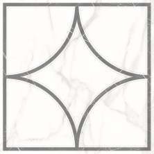 Декор напольный Lb-ceramics Каррара Нова 45х45 см, белый, геометрия