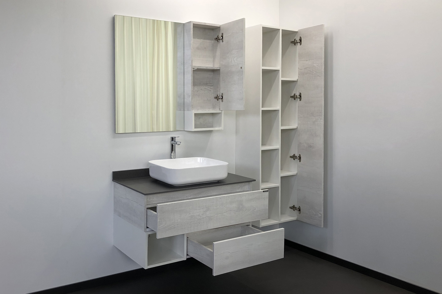 Приобрести сomforty зеркало-шкаф "прага-90" дуб белый