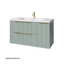 Caprigo Тумба с раковиной RAIN 100 см, правая, зеленая, эмаль