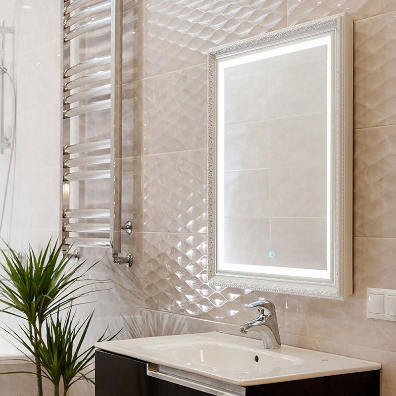 Приобрести azario зеркало марсель 780*630, серебро, сенсорный включатель, фр-00000910