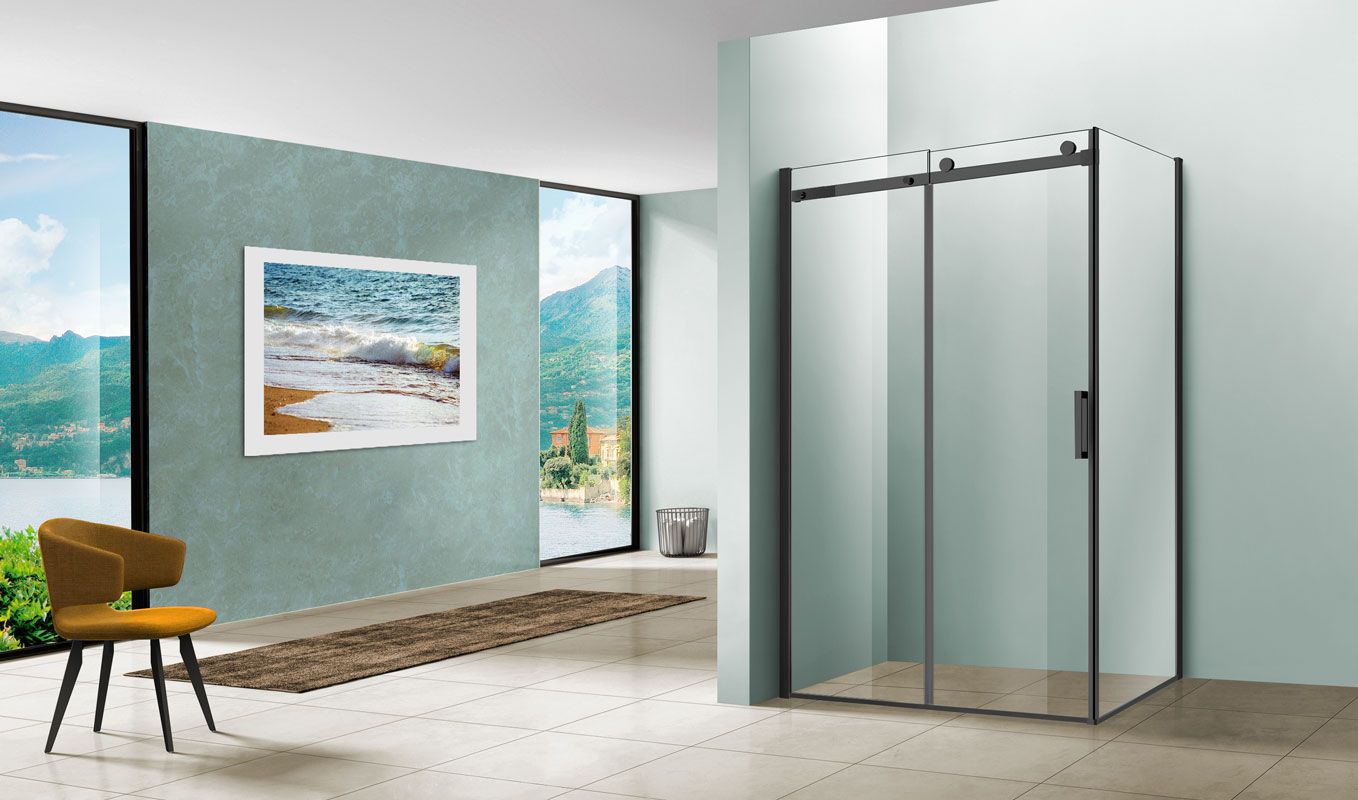 Приобрести vincea душевое ограждение como 90х120 см, прозрачное, черное vsr-1c9012clb