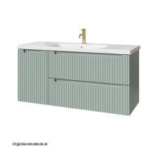 Caprigo Тумба с раковиной TERMIN-Smalty STRIPE 120 см, левая, зеленая, эмаль