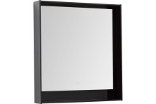 Aquanet Зеркало Милан 80 см с LED подсветкой, черное
