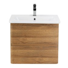 BelBagno Тумба с раковиной ALBANO-CER 50 см, подвесная Rovere Rustico, белая раковина