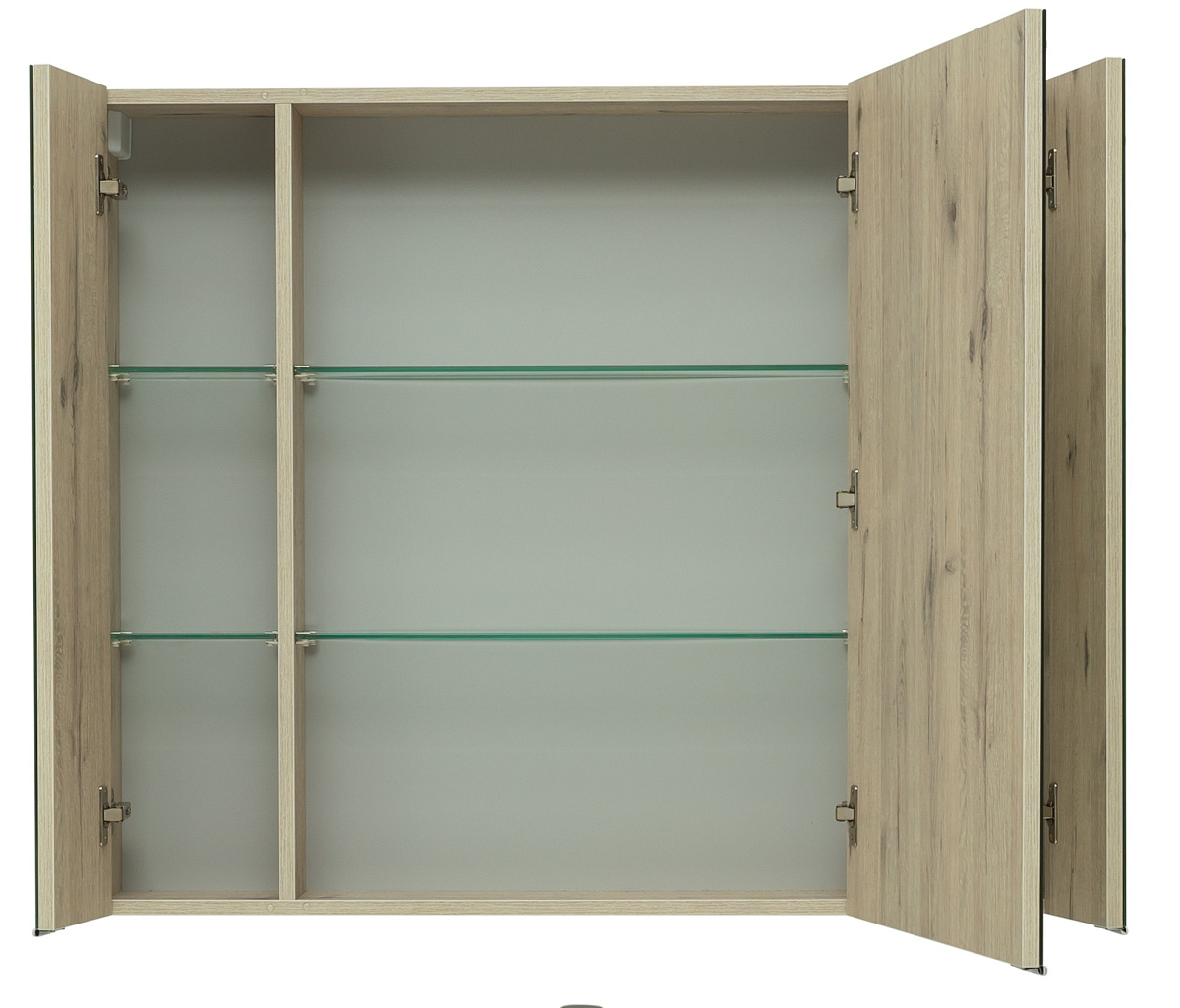 Приобрести aquanet зеркальный шкаф алвита new 100 см, дуб веллингтон белый