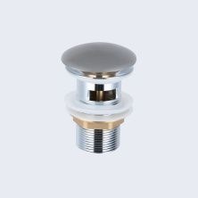 Vincea Донный клапан click clack, с переливом, серый матовый DBS-216MG