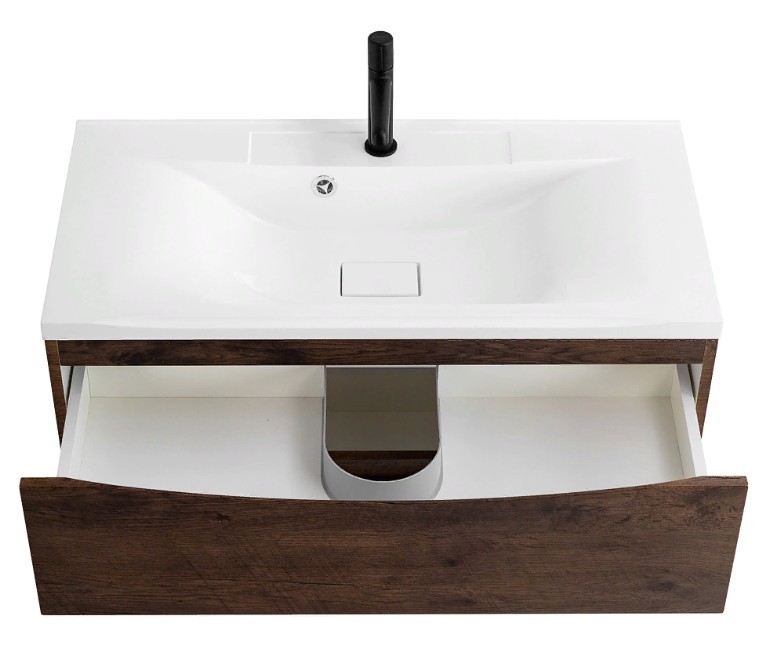 Приобрести тумба подвесная с раковиной belbagno marino-1000-2c-so-rw-p 100 см, rovere moro