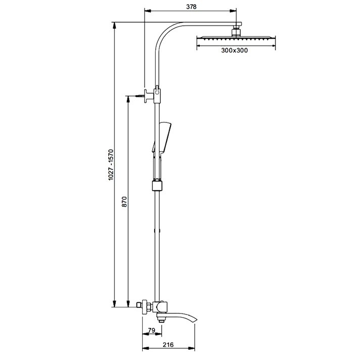 Приобрести gappo душевая система g2407-40 с термостатом, хром 30037